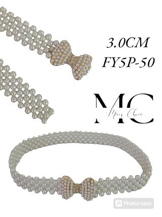 Cinto Pérola Elástico 3.0cm<PCT COM 12 PÇS>