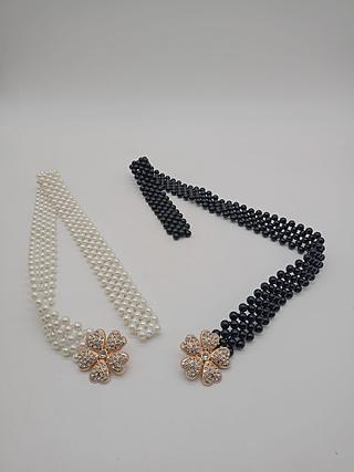 Cinto perola Largo 3cm<pct com 12 peças>