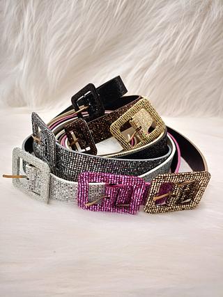 CINTO BRILHO 2.5CM >PCT COM 12 PEÇAS<