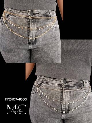 Cinto Feminino Corrente<PCT COM 12 PÇS>