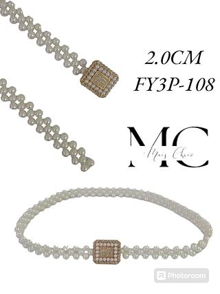 Cinto Pérola Elástico 2.0cm<PCT COM 12 PÇS>