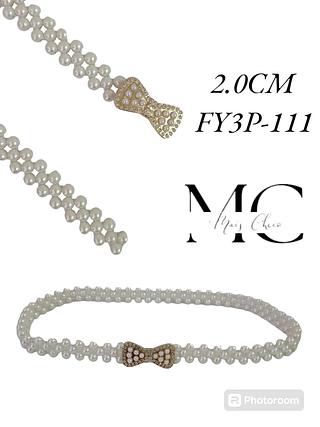 Cinto Pérola Elástico 2.0CM<PCT COM 12 PÇS>