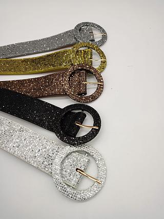 CINTO BRILHO 3.5CM >PCT COM 12 PEÇAS<