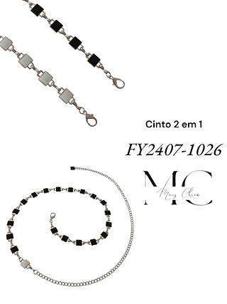 CINTO CORRENTE STRASS 2X1<PCT COM 12 PÇS>
